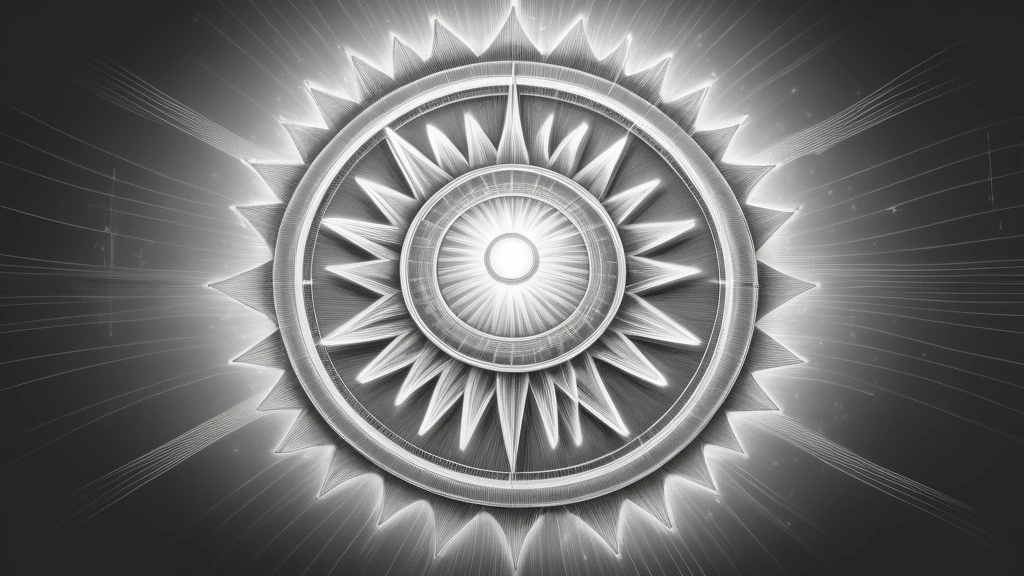 A pencil sketch depicting a stylized sun, from which intricate data streams or lines of code radiate outwards. Some of these streams are visibly interrupted or subtly rerouted by a transparent, bureaucratic-looking governmental seal or barrier. No text, no logos.
